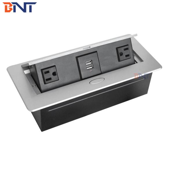pud tabletop mount 2-gang universal power cube socket with usb charge for office table
