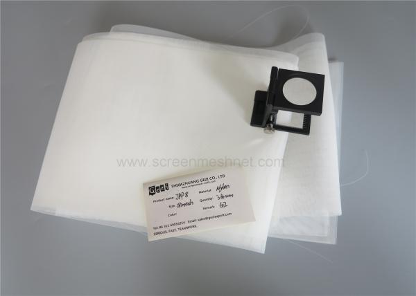 5/10/15 Micron Nylon Sieve Mesh Screen For Liquid Filtering White Color