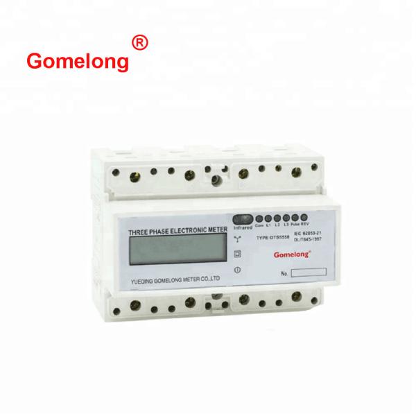 Factory supply Three phase 7P Din-rail energy meter with rs485 electronic watt hour meter