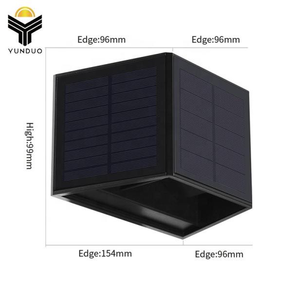 Crepúsculo a alvorecer luz solar fixada na parede de 3.7V 1300mAh para cima e para baixo a lâmpada exterior