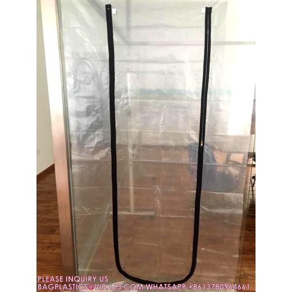 Sewing Zipper Door For Dust Barrier Zipwall Plastic zipper door dust barrier door U shape Dust Barrier Protection Kit