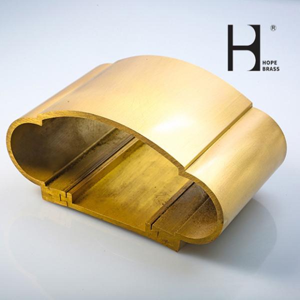 Fashion Decorative Extruded Armrest Use Copper Alloy Profiles Brass Extrusiong Profiles Brushing, Polishing, Plating