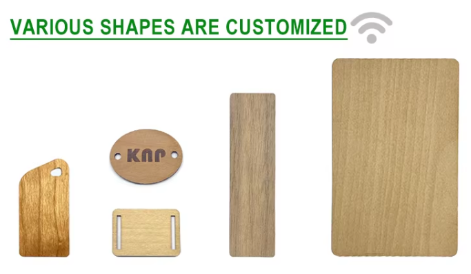 Factory Direct Sales Custom Logo Engraved Wooden RFID Business Card NFC ISO14443A 13.56MHz Blank Wood NFC Hotel Key ID Card
