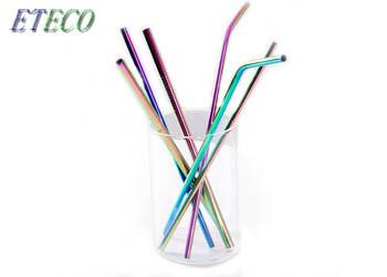 Dishwasher Safe Rainbow Metal Straws Mutiple Color BPA Free Reusable