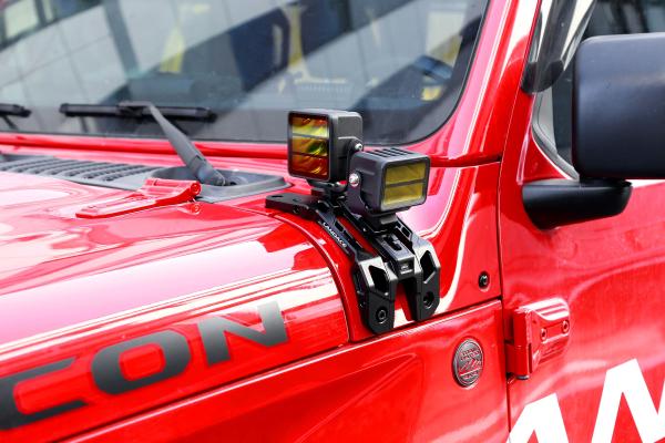 Rust-Resistant Car Windshield Spot Light Mounting Brackets for Jeep JL Aluminum Alloy
