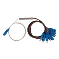 LSZH/PVC SC/UPC Steel Tube Type PLC Splitter 1x8 For FTTH FTTB FTTX Network
