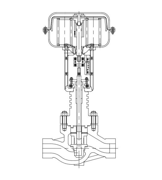 V100-SGH Series High Pressure Single Seated Angle Control Valve (Various trim types)