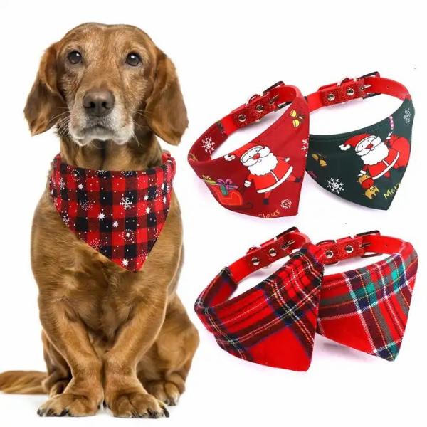 Bandana de chien de Noël personnalisé Bandana en coton étanche