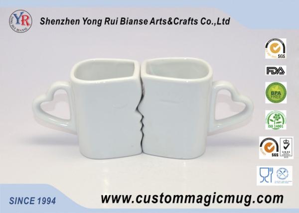 Eco-friendly mug Custom Heat Sensitive Handle Couples Coffee Mugs Change Color Heat