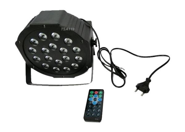 Cheapest  18 x 0.5w RGB Led Flat Par Plastic Shell USD5.65~6.45