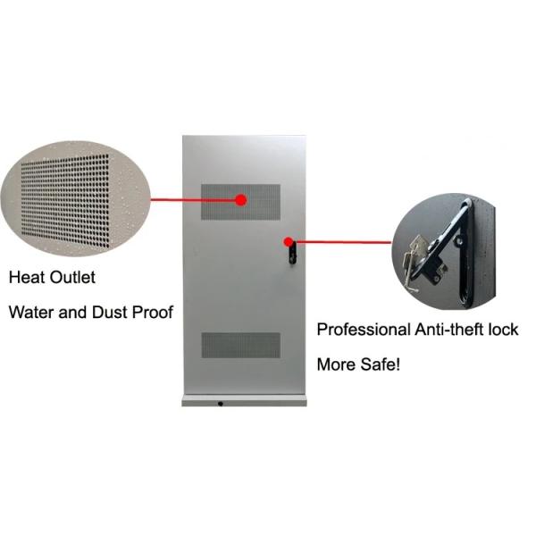 Free Standing Outdoor Touch Screen Kiosks Air Cooling LCD Display Digital Signage IP65 Waterproof