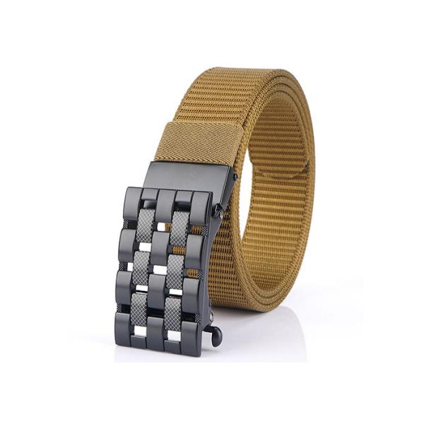 Prong Auto Buckle Mens Elastic Stretch Belts Brown Camel Grey
