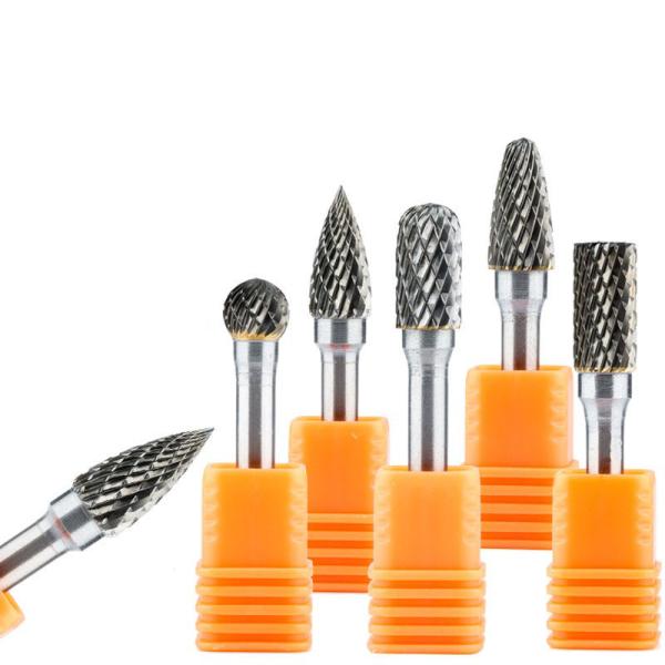 6mm Carbide Burrs for Metal Drilling 1/4 Power Tools Sintered Tungsten Rotary Burr Set