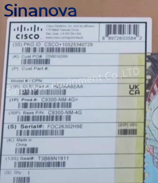 C9300 NM 4G Gigabit SFP Module Fiber / Copper Uplink Card For Catalyst Switches