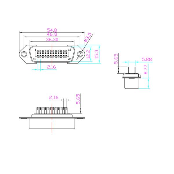 Tipo de friso Centronics masculino do conector IEEE488 IDC de GPIB24P com grampo do fio