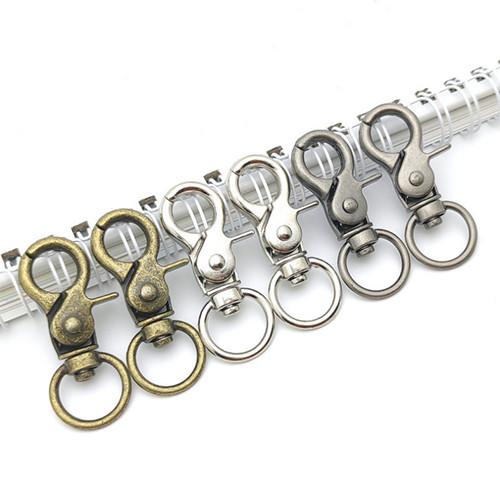 Zinc Alloy Swivel Snap Hooks Thumb Trigger Nickel Surface For Lanyards