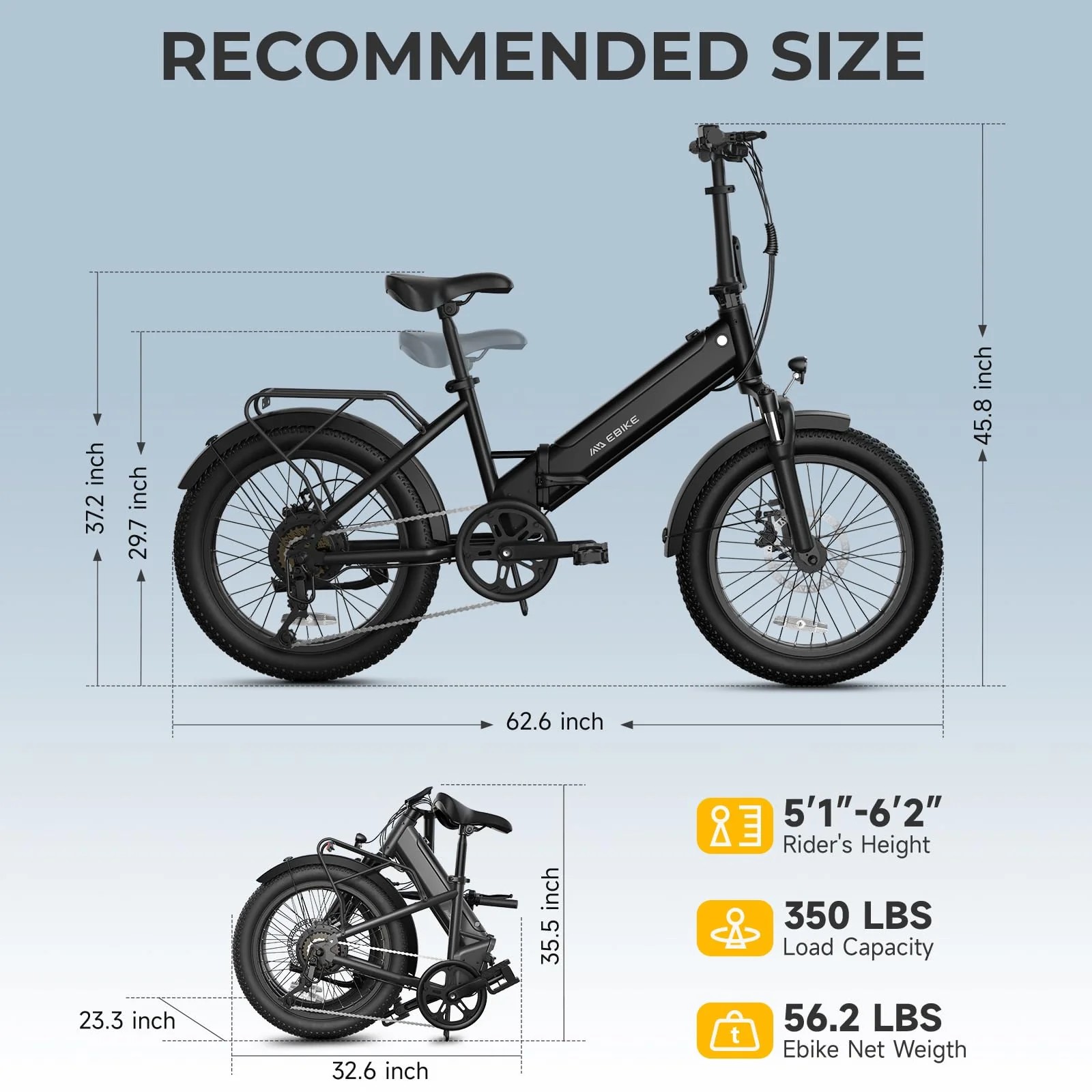 EU UK Stock Folding Electric Bike with Suspension Hydraulic Disc Brakes Range Legal Compliance E-bike Foldable Bike