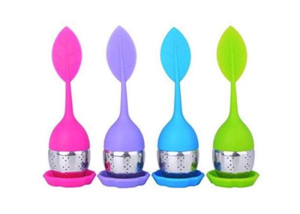 BPA Free Stainless Steel Cup Tea Infuser / Tea Leaf Infuser Silicone Handle