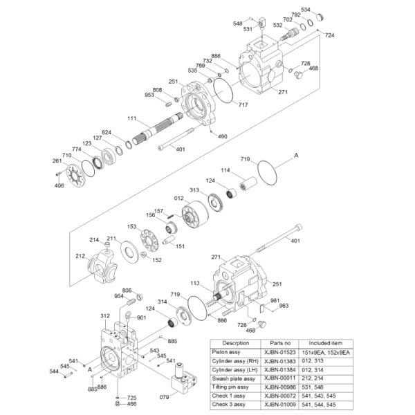 R480-9S Hydraulic Pump for Hyundai Excavator Spare Parts 31QB-10030 K5V200DT-139R-9N1A Axial Piston Pump OEM