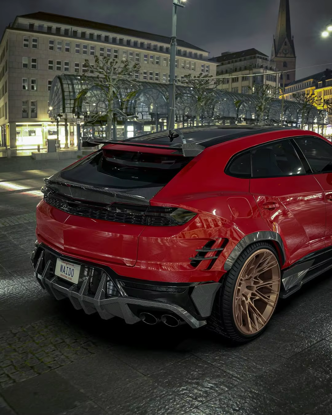 N Style Lamborghini Body Kit Carbon Body Kit Front Lip Side Skirts Spoiler Rear Diffuser