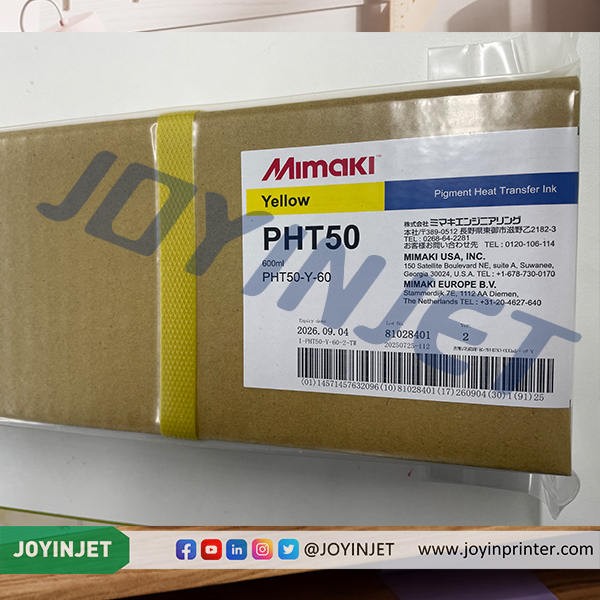 Original Mimaki PHT50 Heat Transfer Pigment Ink Set CMYK+White 600ml/500ml ECO PASSPORT Certified for TxF Printers