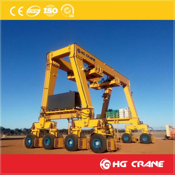 Customized Lifting Mechanism Rubber Tyre Container Gantry Crane 10 Ton 20 Ton 40 Ton 60 Ton RTG Crane 30 Ton Straddle Carrier