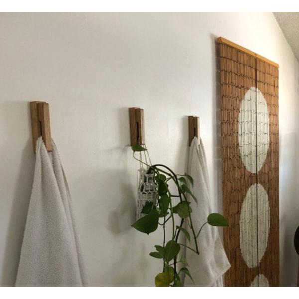 Wooden Towel Holder Classification Non-folding Rack Walnut Wood Hooks as your request