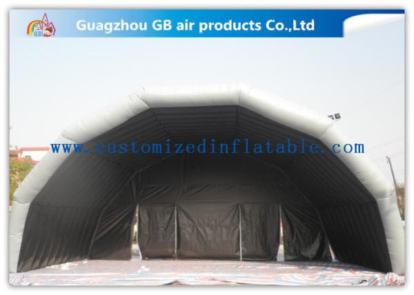 Grey Color Tunnel Tent Inflatable Stage Tent With 18 Ounce Heavy Duty Vinyl