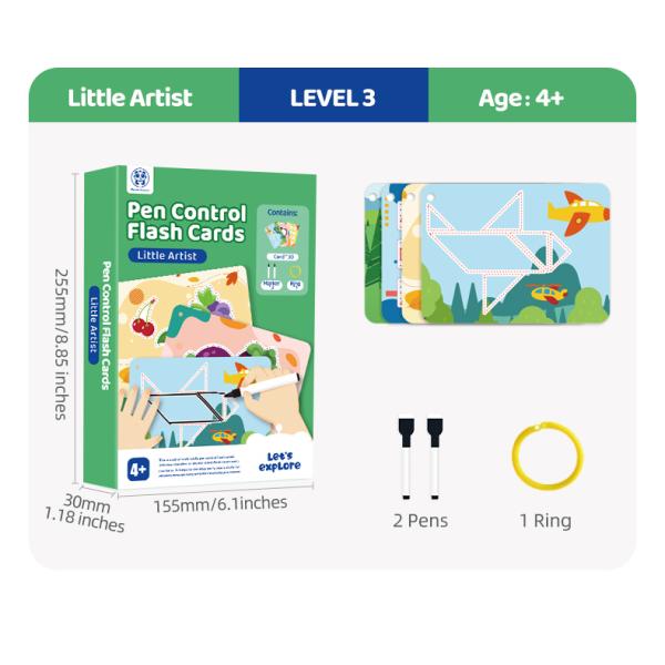 Panda Juniors Early Learning Flash Cards ASTM F963-17 EN71-123 For Practice Prewriting Skills