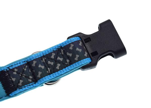 Fashion Neoprene Padded Nylon Dog Collars Reflective , Length 0-60cm