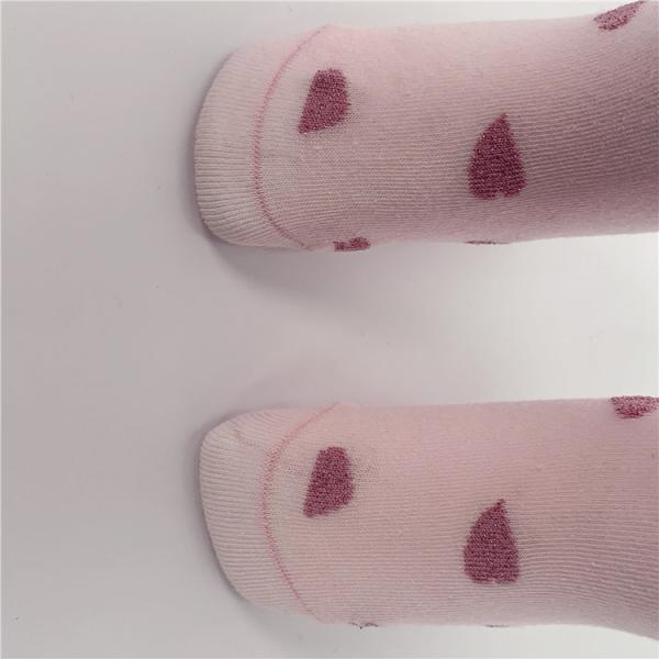 Comfortable Baby Girls Tights in Breathable Cotton with Pink Hearts