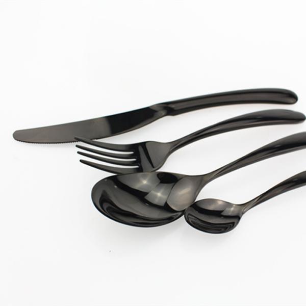 Royal 18/10 Stainless steel black flatware/colorful cutlery/wedding set