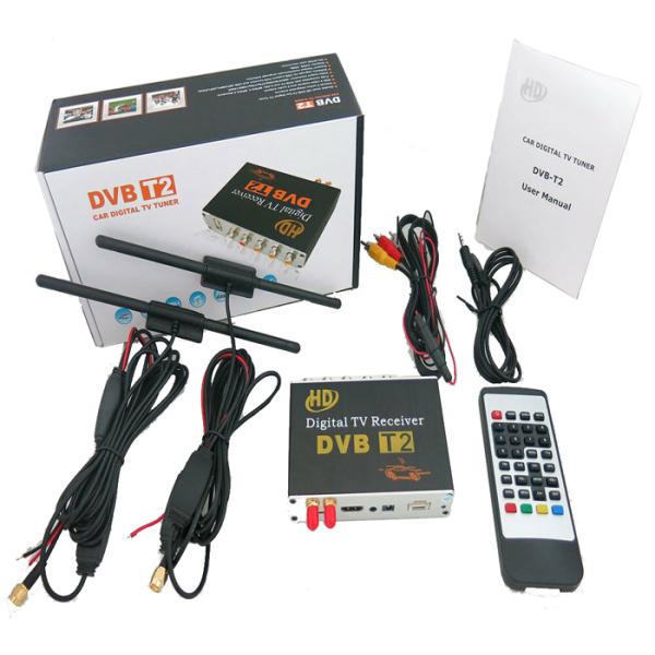 Display on car multimedia screen via AV input and controlled  DVB-T2 HD Receiver from our Digital TV box DVB-T2718