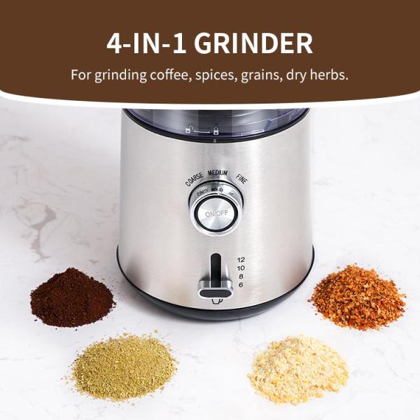 Multifunctional Electric Coffee Grinder UK Plug 80g Capacity with Removeable Grinder Cup