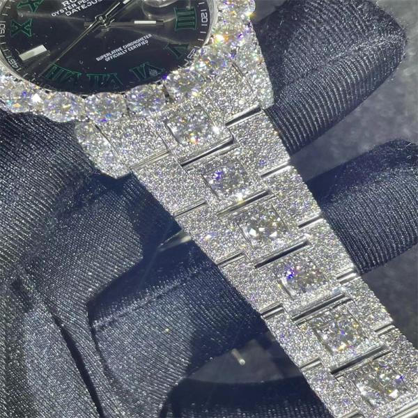 Роскошный дизайн Moissanite наблюдает дозоры диаманта OEM Rolex для людей