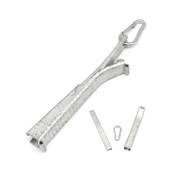 Stainless Steel Drop Fiber Optic Tension Cable Clamp 165*15*30mm for Telephone Ftth