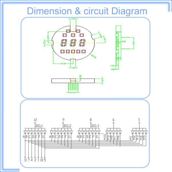 Source Manufacturer DIP Custom 7 Segment Led Display Arduino Super bright Led Customized 7 Segment Display Full color Custom Seven Segment Led FND Display for Air Cleaner