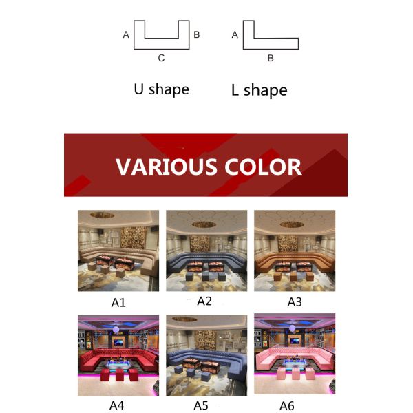Luxury Bar Sofa Set Club Furniture Booth Sofa KTV Lobby Sofa Furniture Wholesale