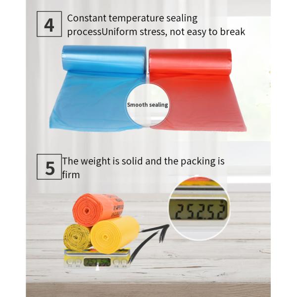 Красочные настраиваемые звездные печати Прозрачные пластиковые пакеты на рулонах для офиса кухня и спальня мусорное ведро