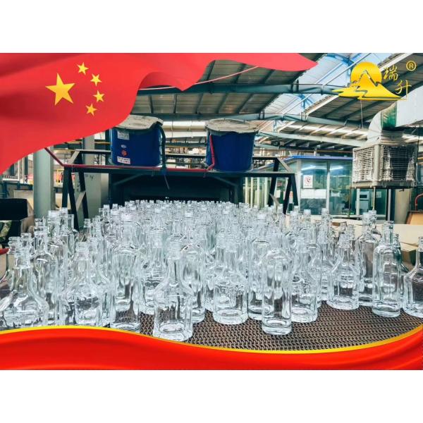 Unique Guitar Shape Customized Glass Bottle for Spirits Screen Printing Material