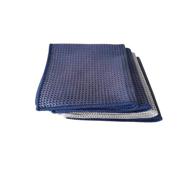 Water Absorbent Waffle Weave Kitchen Towel Dish Cloths Navy Color
