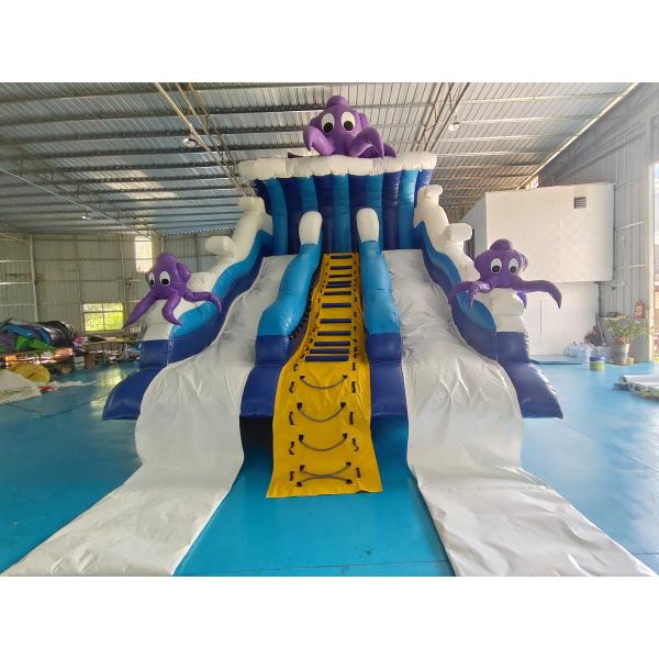 Nouveau design Populaire glissière gonflable Océan Octopus Cartoon Party Glissière gonflable sèche double pour enfants et adultes