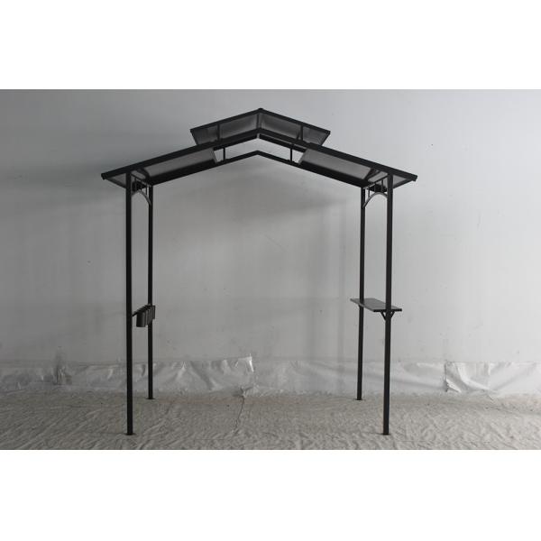 Hard Top BBQ PC Board Grill Gazebo Metal Frame for Outdoor Garden Park Patio Barbecue
