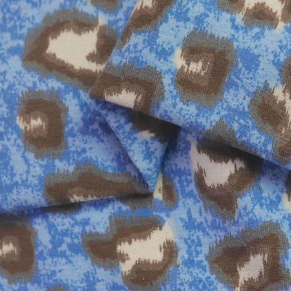 Anti tela 170cm poli estática da malha do jérsei do Spandex/tela jérsei do leopardo