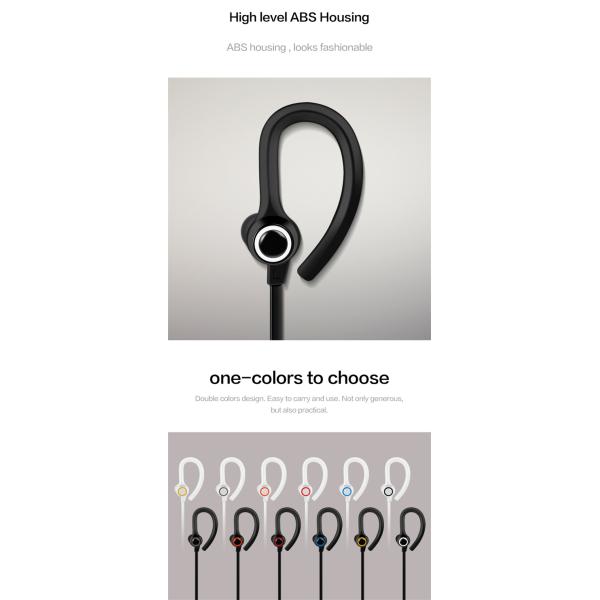 PVC TPE Cable 20KHz Wired In Ear Earphones 3D Flexible Earhook