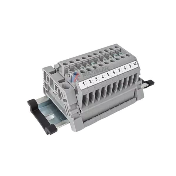 SAKZDU 2.5N DIN Rail Screw Clamp Terminal Blocks 800V 24A 2.5 mm² Wiring Gauge