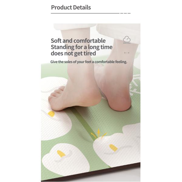 Non Slip Kitchen Mats for Floor Waterproof Stains and Grease Medium Thickness 0.4 0.6in