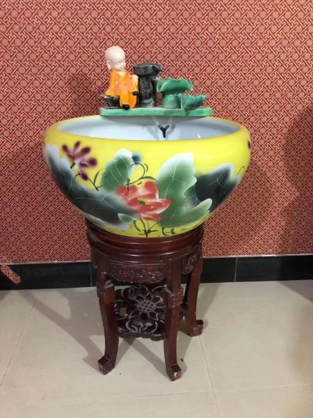 Aquariums Accessories Lotus Pattern CCC Koi Fish bowl