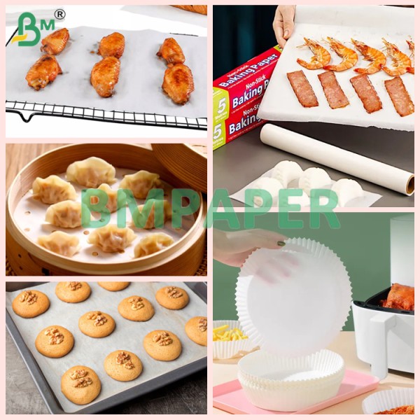 Silicone Coated Baking Paper Roll 40gsm Bleached Parchment Paper