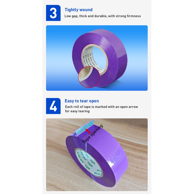 50micros Thickness BOPP Colored Packaging Tape For Logistics Transportation